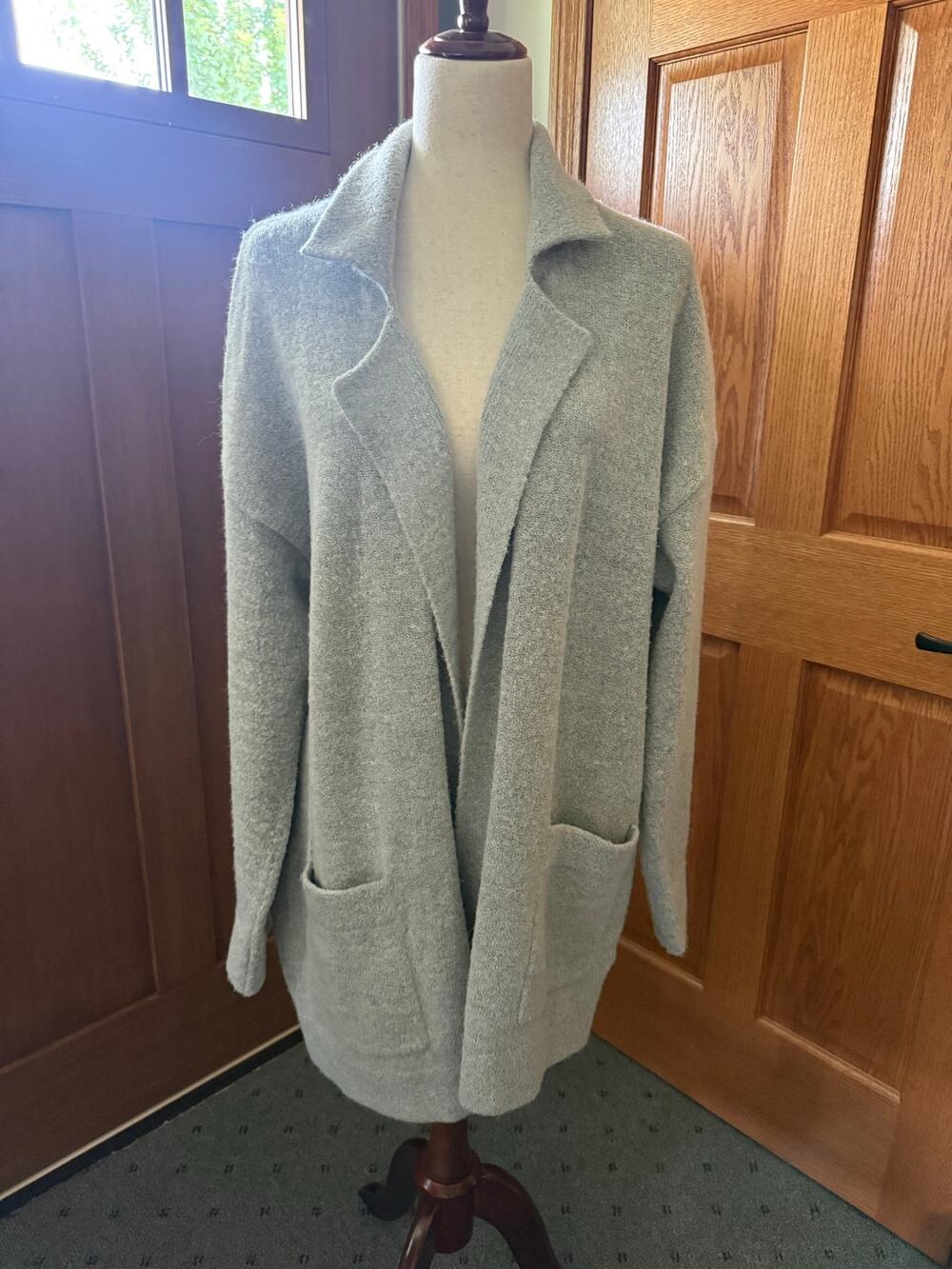 Thread & Supply Open Front Cozy Knit Cardigan Coatigan Large